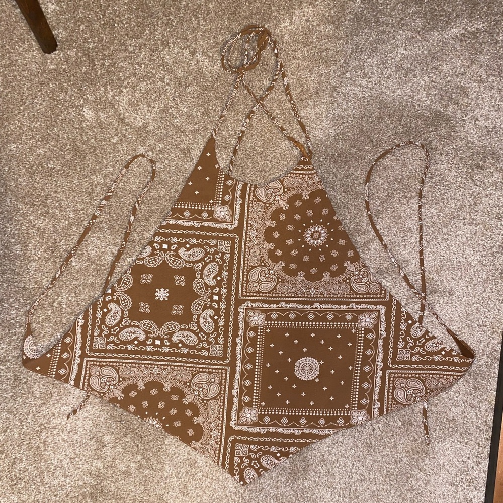 Nasty gal brown bandanna top